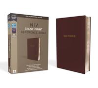 NIV, Reference Bible, Giant Print, Leather-Look, Burgundy, Red Letter Edition, Comfort Print