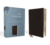 NIV, Thinline Bible, Bonded Leather, Black, Red Letter Edition, Comfort Print