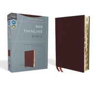 NIV, Thinline Bible, Bonded Leather, Burgundy, Red Letter (Rilegato in ecopelle)