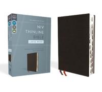 NIV, Thinline Bible, Large Print, Bonded Leather, Black, (Rilegato in ecopelle)