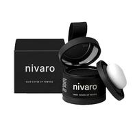 Nivaro Polvo Capilar, Nivaro Capelli Copertura in polvere, Copritura a radice Istantanea in polvere d'ombra, polvere di capelli da polvere di lunga durata con specchio (Black)