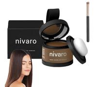 Nivaro Polvo Capilar, Nivaro Polvo Densificador Instantáneo, Hairline Powder for Women & Men, Instantly Conceals Hair Loss Long-Lasting Effect with Mirror (01#)