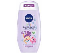 Nivea 2 in 1 Shampoo & Shower Gel for Kids with Sparkle Berry Scent, For Girls, 250 ml, confezione da 1