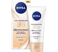 NIVEA 5 in 1, cura diurna, BB 24 ore, umidità, tipo di pelle chiara, SPF 20, 50 ml, 50 ml