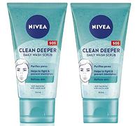 Nivea Clean Deeper Daily Wash Scrub detergente peeling per pelli problematiche 150 ml