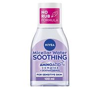 NIVEA Acqua micellare lenitiva (100 ml), detergente per la pelle senza profumo e struccante con complesso di aminoacidi + Dexpenolo, deterge delicatamente e idrata con 0% di residui