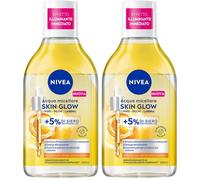 Nivea Acqua Micellare Skin Glow 400 ml, Struccante viso e occhi con 5%