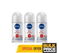Nivea Asciutto Comfort Deodorante Antibatterico Donna 50ml 3-pack