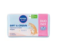Nivea Baby Soft & Cream Cleanse & Care Wipes salviette umidificate per la pulizia e la cura 2x57 pz