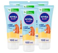 Nivea Baby Pasta Protettiva Emolliente per Cambio Pannolino Formula Ipoallergenica con Ossido di Zinco ad Azione Lenitiva e Calmante Contro Rossori 0% Alcool Parabeni Coloranti - 6 Flaconi da 100ml
