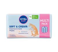 NIVEA BABY Salviette biodegradabili morbide e creme, confezione economica, 4 x 57 pezzi