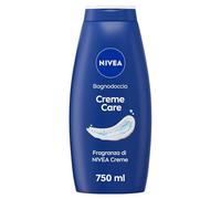 NIVEA Bagnodoccia Creme Care 750 ml, Bagnoschiuma in crema detergente e nutriente, Crema docciaschiuma arricchita con Vitamine C, E e Oli Nutrienti al classico profumo di NIVEA Creme