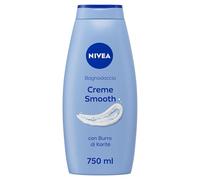 NIVEA Bagnodoccia Creme Smooth 750 ml, Bagnoschiuma in crema detergente e vellutante, Crema docciaschiuma arricchita con Burro di Karité, Vitamine C, E e Oli Nutrienti dal profumo delicato