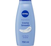 NIVEA Bagnodoccia Creme Smooth 750 ml, Bagnoschiuma in crema detergente e vellutante, Crema docciaschiuma arricchita con Burro di Karité, Vitamine C, E e Oli Nutrienti dal profumo delicato