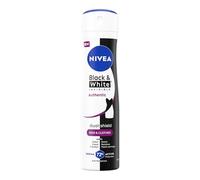 NIVEA Black & White Invisible Authentic Spray 150 ml, Deodorante donna antitraspirante 72h, Deodorante spray contro odori, sudore, residui, irritazioni e macchie, Profumo fruttato e floreale