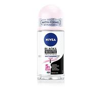 NIVEA Black & White Invisible Clear Deo Roll-On (50 ml), antitraspirante con formula antimacchia e senza alcool etilico, deodorante con protezione 72 ore e complesso di cura Nivea