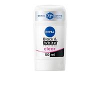 NIVEA Black & White Invisible Original Deodorante Stick 50 ml, Deodorante donna efficace 72h, Stick antitraspirante contro odori, sudore, residui, irritazioni e macchie su tessuti chiari e scuri