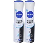Nivea Black & White Invisible Fresh Deodorante Spray 2x150 ml