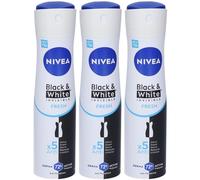 Nivea Black & White Invisible Fresh Deodorante Spray 3x150 ml
