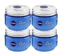 NIVEA Care & Hold Creme Gel Styling Gel per Capelli a Lunga Tenuta Anti-Crespo Crema con Vitamina B3 per Capelli Corti e Medio-Lunghi - 4 Barattoli da 150ml