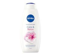 Nivea Care & Relax gel doccia e bagno schiuma al profumo di ibisco e malva 750 ml per Donna