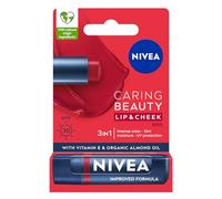 NIVEA Caring Beauty Rossetto curativo 3 in 1, rosso, 4,8 g