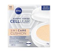 NIVEA CELLULAR Expert Filler Antirughe Crema fondotinta in cuscino con acido ialuronico e SPF15, colore medio, 15 ml