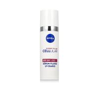 Nivea Expert Filler Cellular Siero Fluido UV Diario (1 x 30 ml), siero viso anti-età con acido ialuronico, siero viso con protezione solare 50+, per una pelle giovane