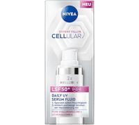 NIVEA Cellular Expert Filler, siero ialuronico con SPF 50+, leggero e ad assorbimento rapido con acido ialuronico puro, cura del viso per rughe levigate, fluido giornaliero per siero UV (30 ml)