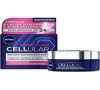 NIVEA Cellular Expert Filler - Trattamento viso anti-invecchiamento ripulpante, crema da notte, idrata, rassoda, ripristina volume e riduce le rughe, acido ialuronico e acido folico puro, tutti i tipi
