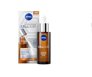 NIVEA Cellular Expert Filler Vitamina C Radiance Renewing Serum (30 ml), siero anti-invecchiamento di vitamina C per linee sottili e arricciature, siero per il viso che protegge l'against Sun Damage