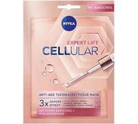 NIVEA Cellular Expert Lift - Maschera in tessuto anti-età (1 maschera), levigante per una pelle bella e più giovane, maschera idratante con bakuchiol + acido ialuronico