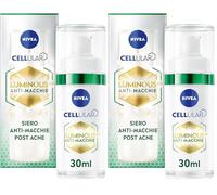 NIVEA Cellular Luminous630 Siero Anti-Macchie Post Acne 30 ml, Siero viso anti-macchie post acne, Siero viso pelle grassa con Acido Ialuronico, Acido Salicilico viso e Tè Verde (Confezione da 2)