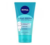 Nivea Clean Deeper Gel Scrub Viso Quotidiano 150 ml, Esfoliante viso per la cura della pelle grassa