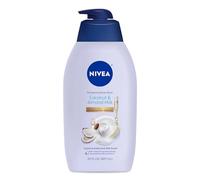 NIVEA Coconut and Almond Milk Moisturizing Body Wash for Dry Skin, 30 Fl Oz Pump Bottle