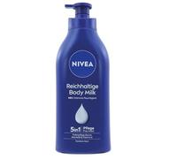 Nivea - Confezione da 6 latte corpo ricco con pompa, 48 ore di umidità intensa, 625 ml