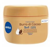 Nivea Crema Corpo Burro di Cacao 250 ml, Crema corpo idratante 48 ore per pelle secca arricchita