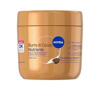 NIVEA Crema Corpo Burro di Cacao Nutriente 400 ml, Crema idratante corpo 72h, Con 3x Acido Ialuronico Puro e Burro di Cacao, Body lotion dalla texture ricca, Assorbimento rapido, Per pelle secca