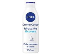Nivea Crema Corpo Idratante Express 250 ml, Crema corpo idratante 72 ore per pelle normale e secca