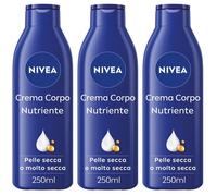 Nivea Crema Corpo Nutriente 250 ml, Crema corpo idratante 72 ore per p