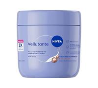 NIVEA Crema Corpo Vellutante 400 ml, Crema idratante corpo 72h, Con 3x Acido Ialuronico Puro e Burro di Karité, Body lotion dalla texture ricca, Assorbimento rapido, Per pelle secca