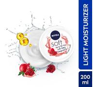 NIVEA Crema Idratante Soft Light 200 ml | Melograno Peppy | Per Viso, Mani e ...