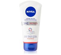 NIVEA Crema Mani 3 in 1 Ripara Pelle Molto Secca e Ruvida (1 x 75 ml), Cura Mani Idratante Formula Ricca e Non Grassa, Crema Idratante Riparante Dexpanthenol