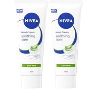 NIVEA Crema Mani Lenitiva Aloe Vera 75 ml, Crema mani riparatrice e idratante 48h, Hand cream profumata con Aloe Vera rinfrescante, Assorbimento rapido, Non unge, Pelle secca e screpolata