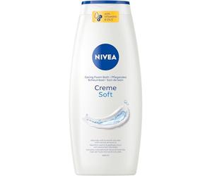 NIVEA Crema Soft - Bagno in schiuma nutriente con profumo delicato e olio di mandorle, bagno rilassante protettivo per la pelle per una sensazione di pelle curata (650 ml)