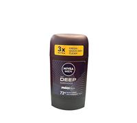 NIVEA Deep - Bastone da uomo in carbonio nero, confezione da 2, 2 x 50 ml, protezione 48H