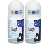 Nivea Deo Aid Invisible Black & White Fresh Roll On 2x50 ml