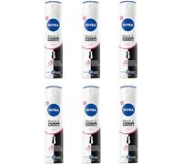 NIVEA Deodorante Black & White Invisible Clear Deodorante Spray, 6 x 150 ml