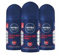 NIVEA Men Dry Impact Deo Roll On in confezione da 6 (6 x 50 ml), rullo antitraspirante per una sensazione di freschezza sulla pelle, deodorante con protezione 48 ore.