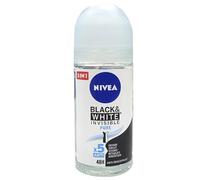NIVEA Deodorante roll-on da donna, "Invisible for Black & White Pure", confezione da 6 (6 x 50 ml)